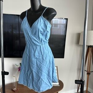Derek Heart Light Blue Denim Mini Dress